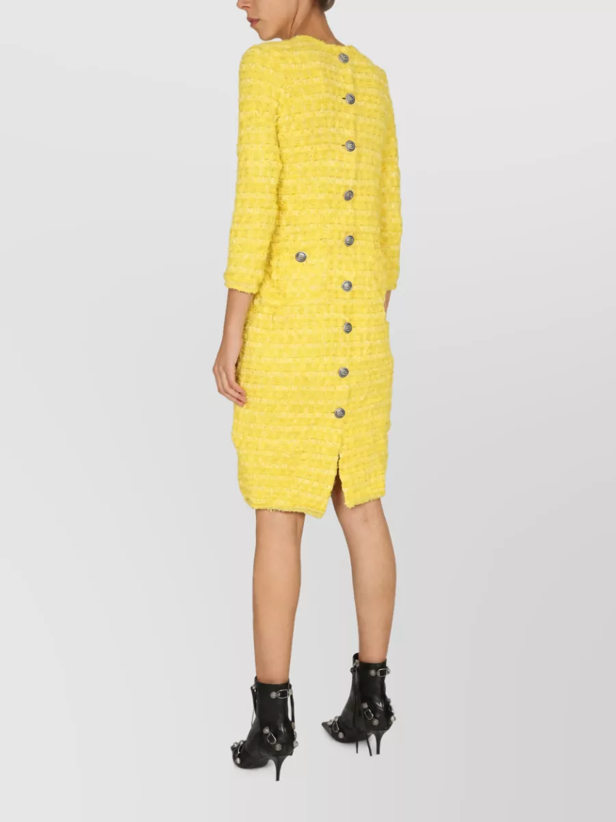 Balenciaga Fine-Knit Wool-Blend Midi Dress