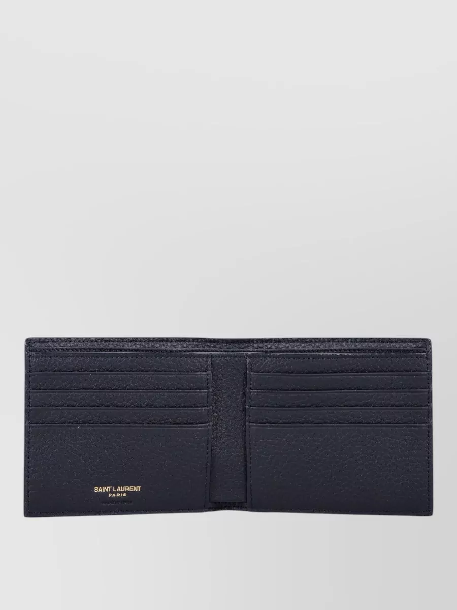 Saint Laurent Cassandra Wallet Bi Fold Textured Finish