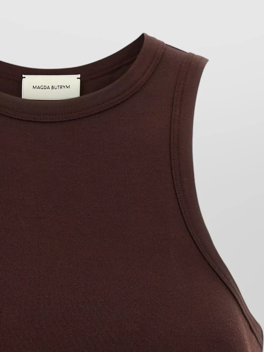 Magda Butrym Knotted Asymmetric Cotton Tank Top