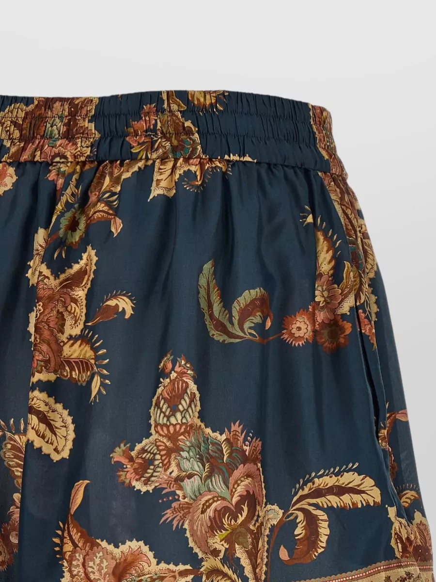 Zimmermann Silk High-Rise Wide-Leg Printed Shorts