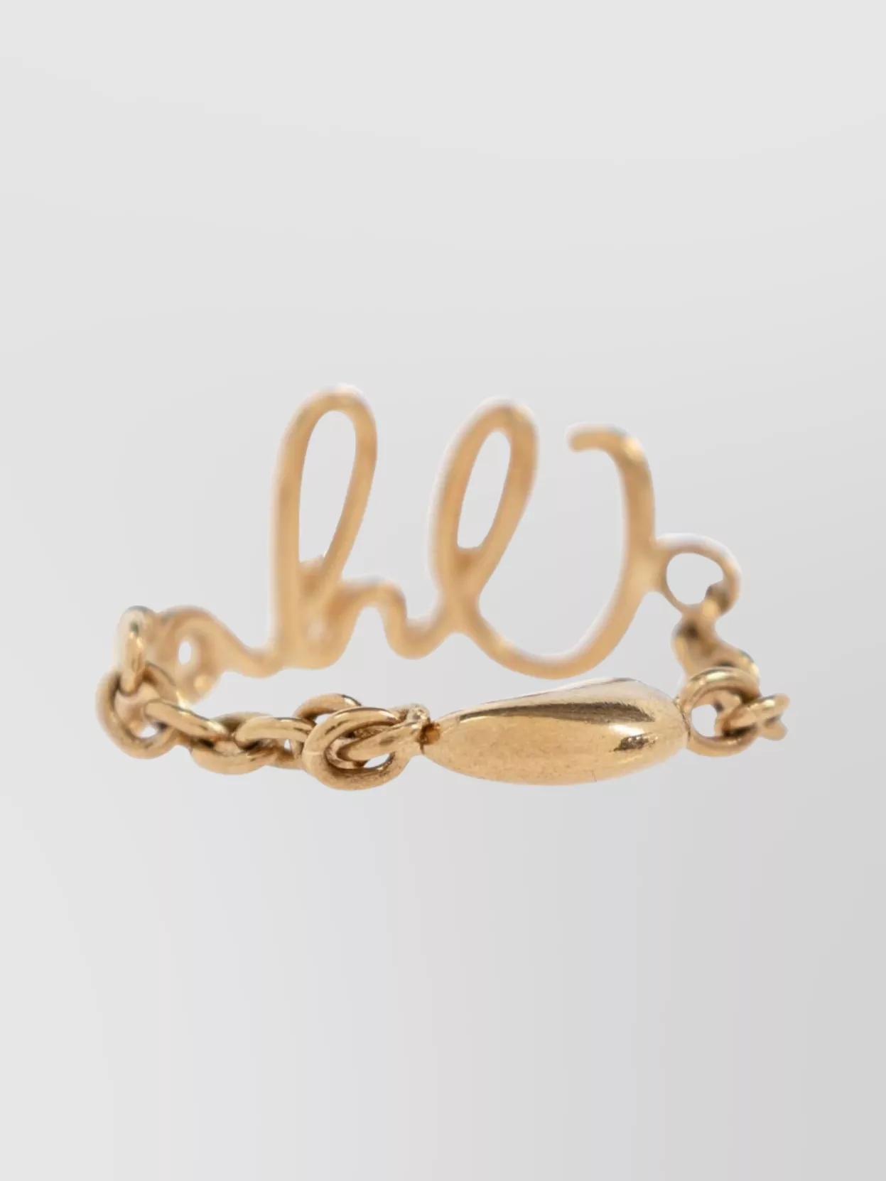 Chloé Iconic Chain Ring With Polished Script Design