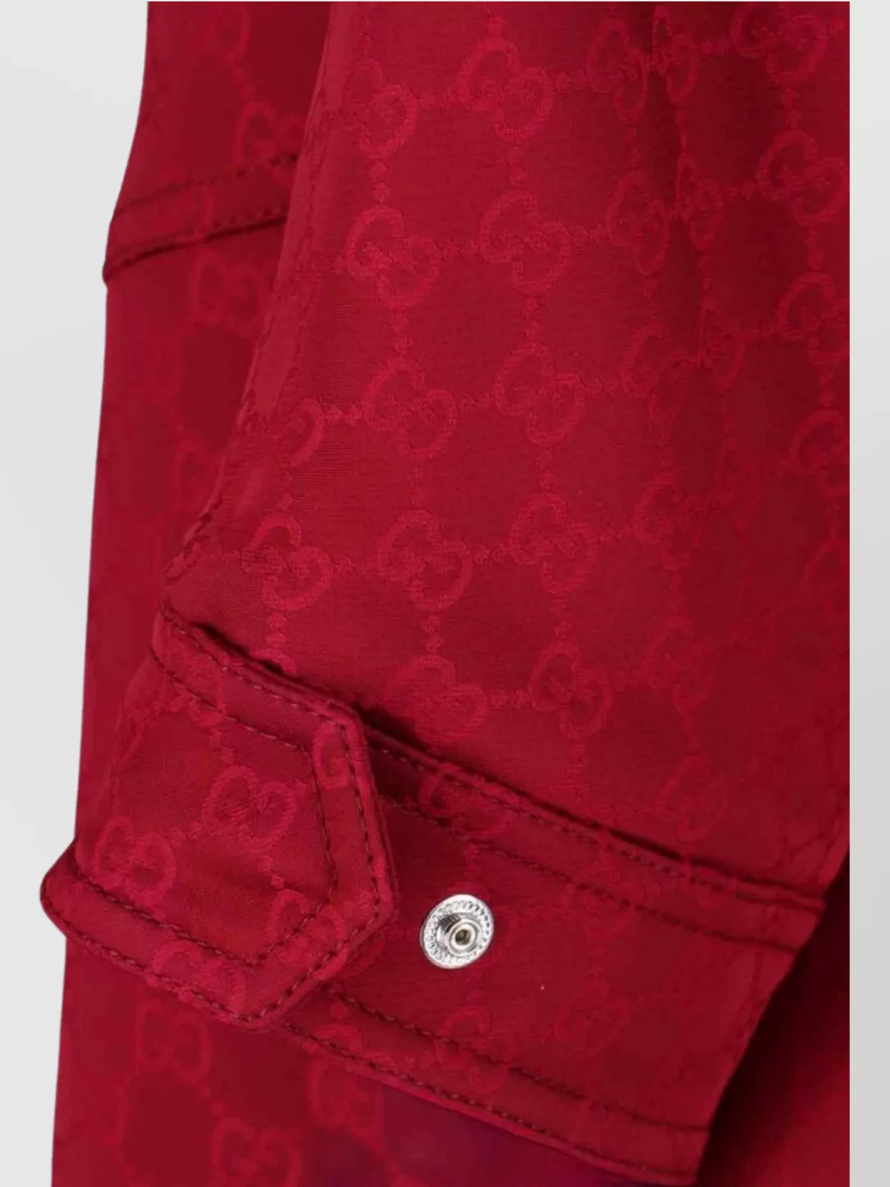 Gucci Monogram High Collar Long Length Jacket