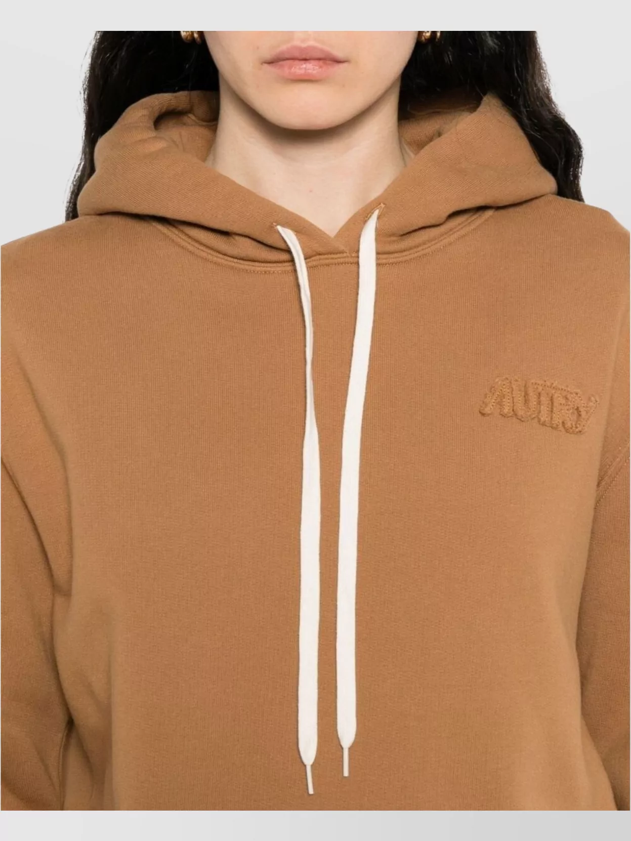 Autry Drawstring Hooded Knitwear With Ribbed Cuffs