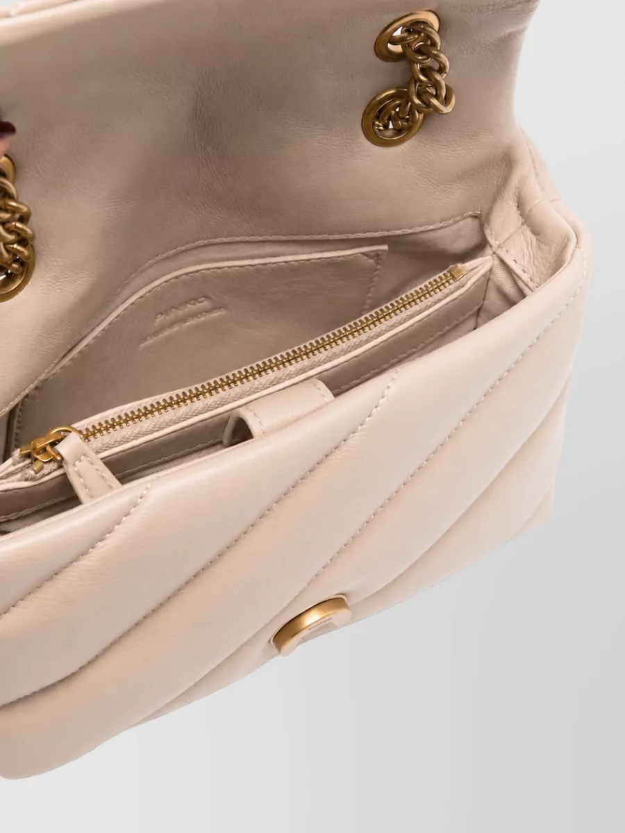 Pinko Love Bag Puff Leather Clutch Bag