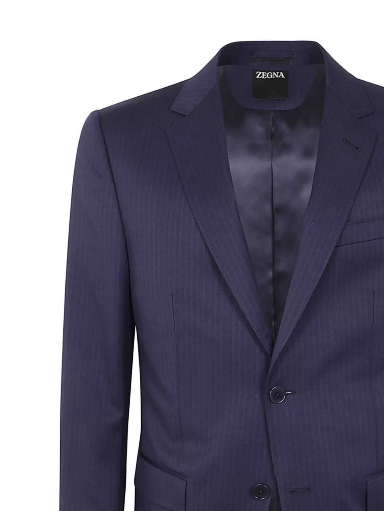 Zegna Wool Suit With Chest And Flap Pockets