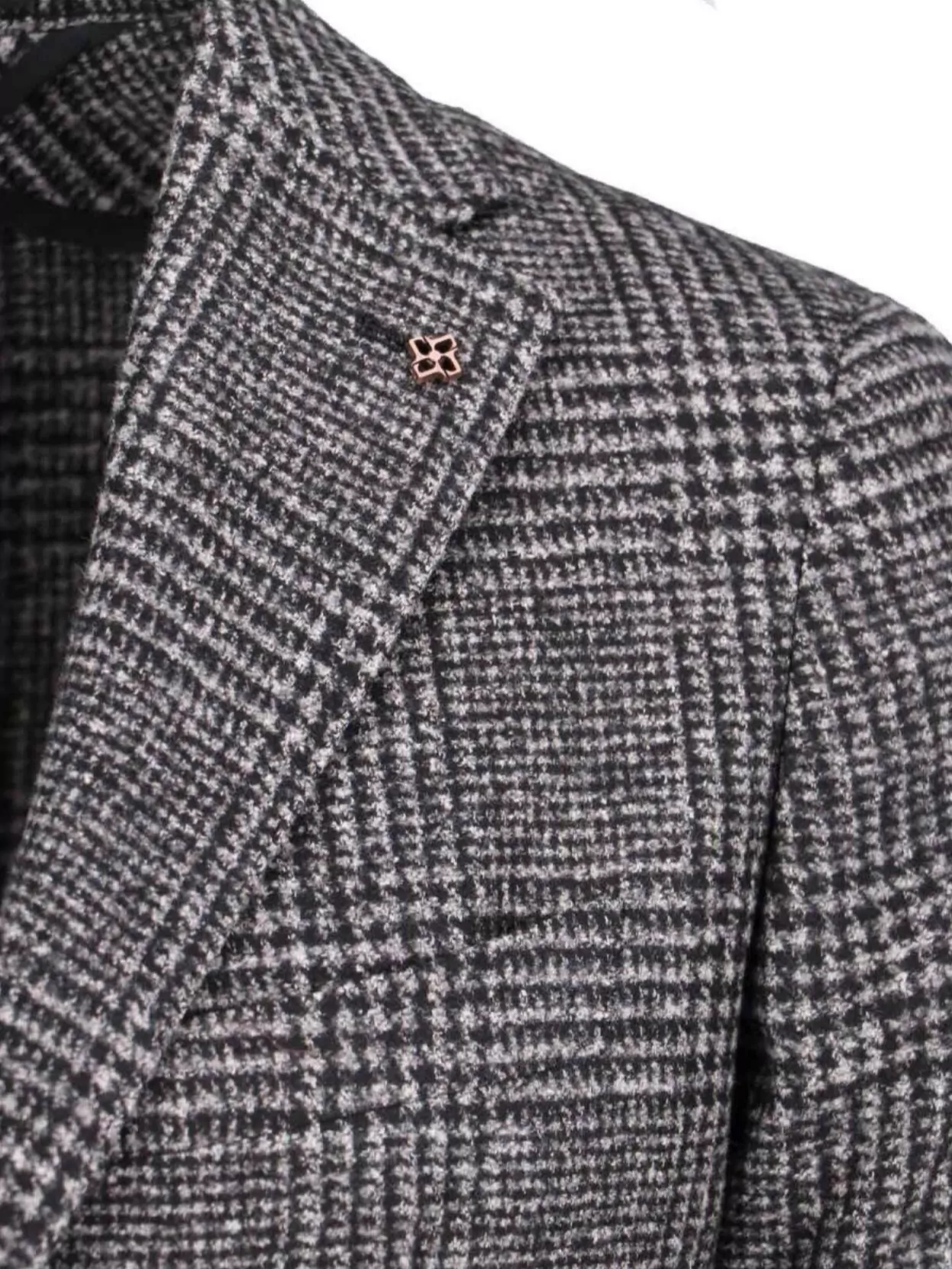 Shop Tagliatore Checked Notch Lapel Jacket With Front Pockets