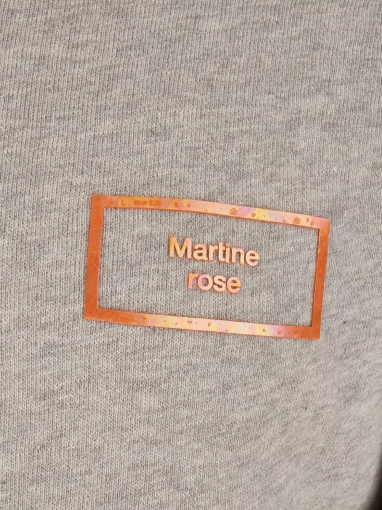 Martine Rose Grey Cotton Hoodie Sweatshirt