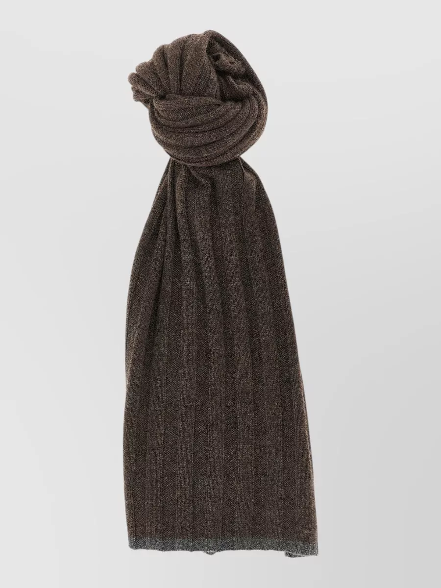 Brunello Cucinelli ribbed cashmere scarf