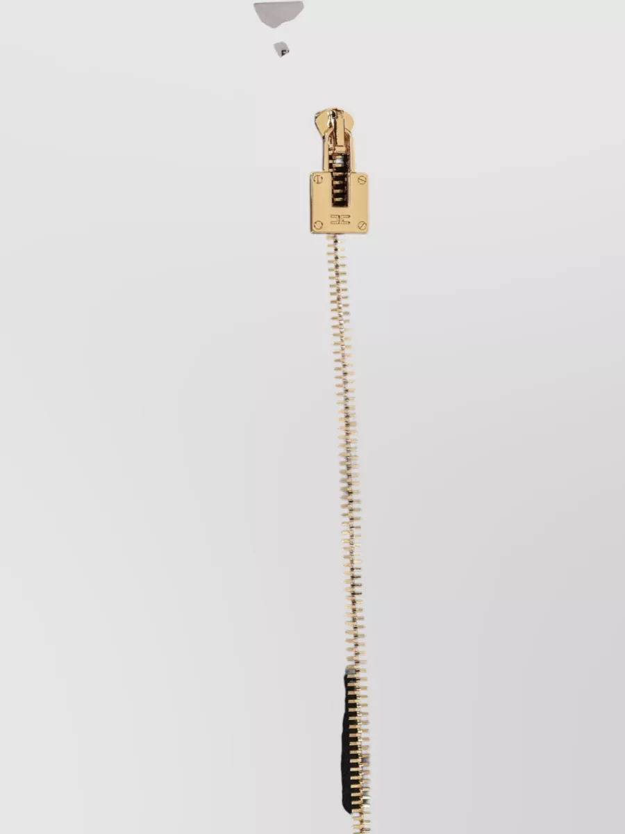 Elisabetta Franchi Daily Mini Skirt Front Pleats Zip