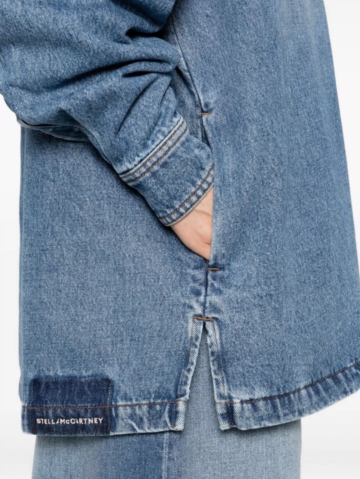 Stella Mccartney Denim Cotton Shirt Chest Pockets