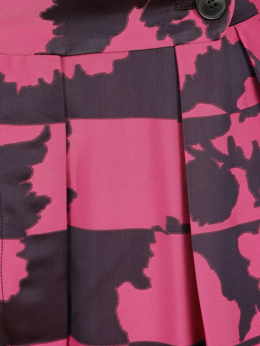 Dries Van Noten Pamplona High Waist Pleated Wide Leg Trousers