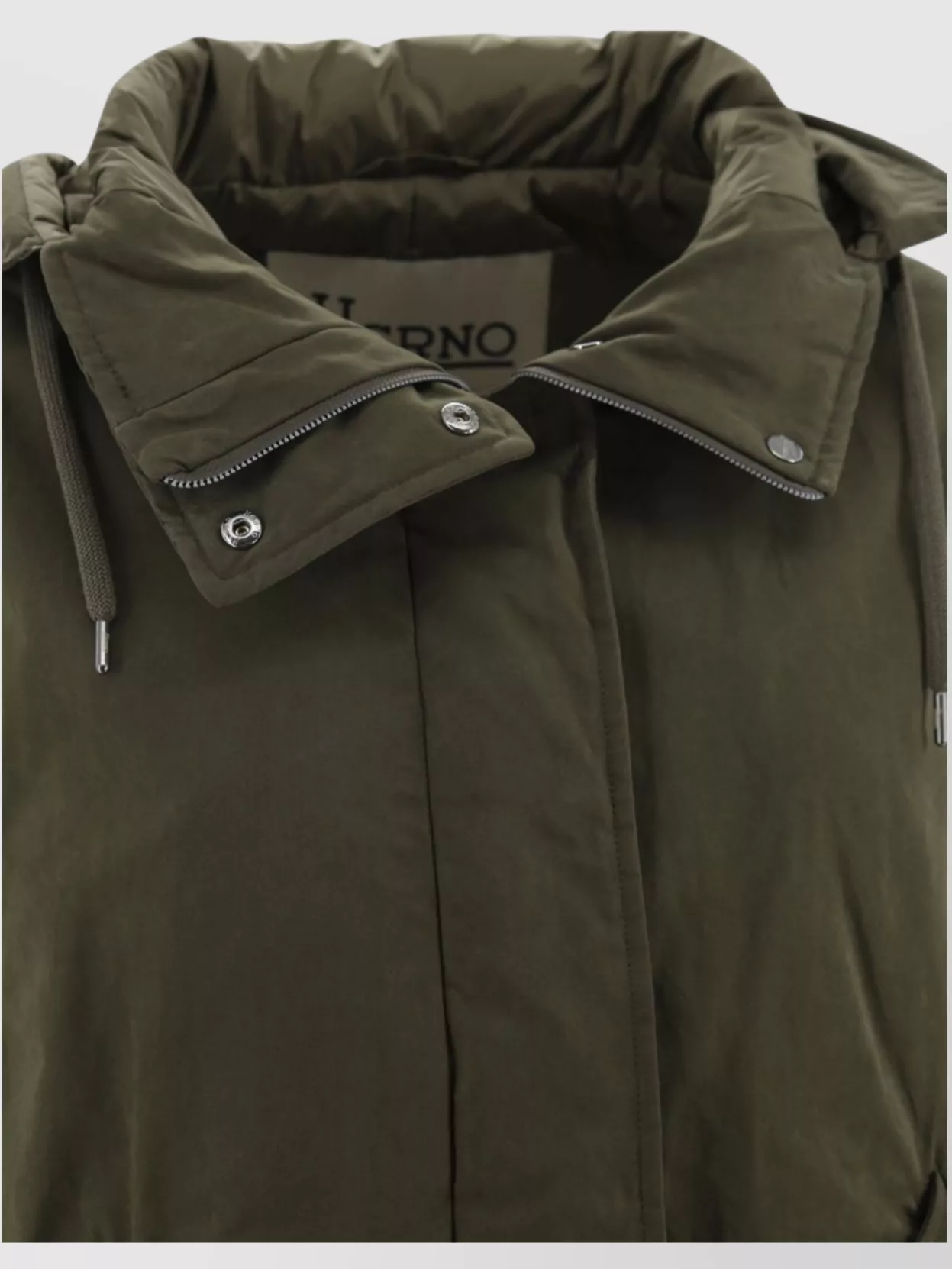 Herno Puffer Jackets With Drawstring Hem And Hood In Green