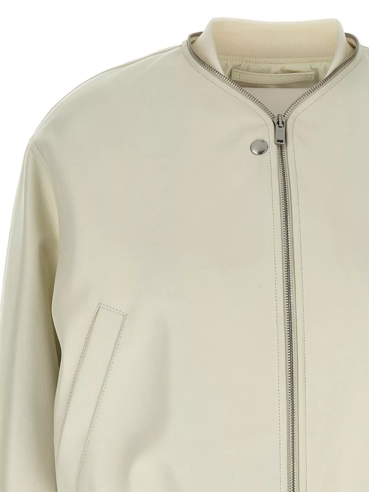 Jil Sander Bomber Jacket With Ribbed Cuffs And Hem