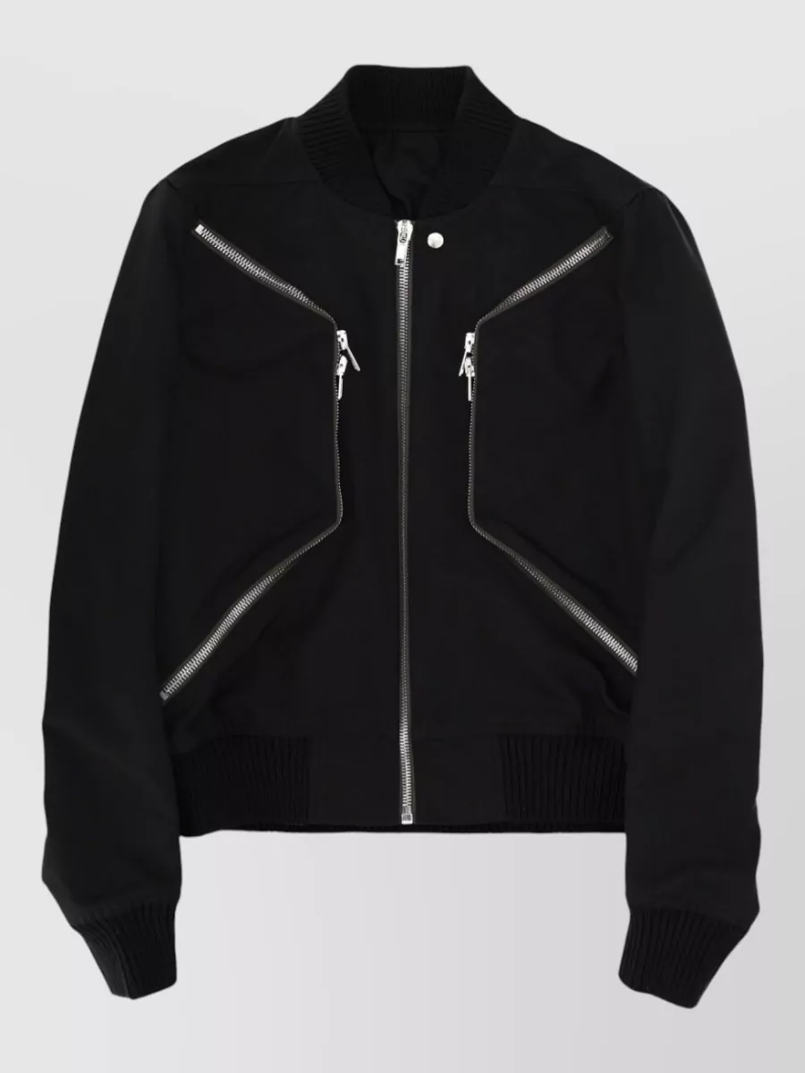 Rick Owens Cotton canvas ribbed regular-fit bomber jacket