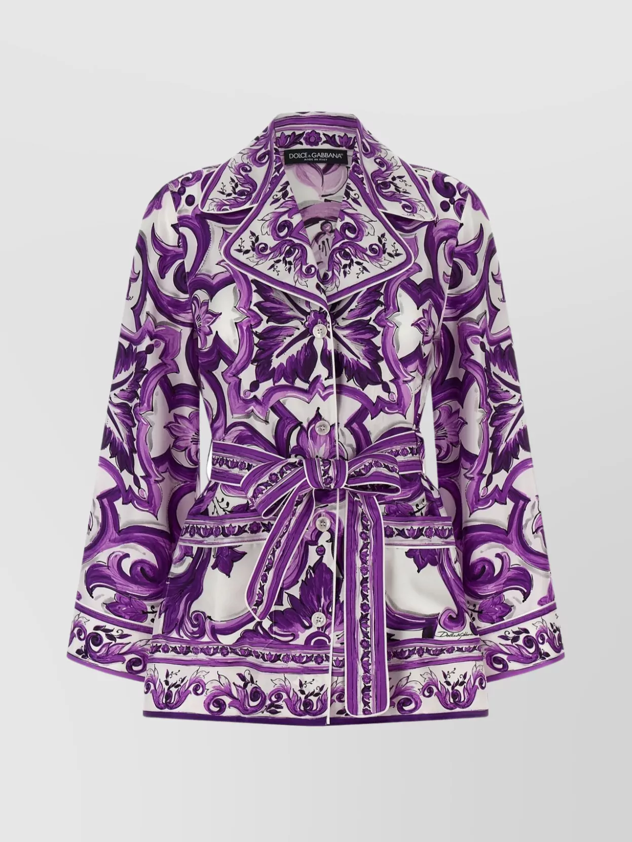 Dolce & Gabbana Pajama Shirt Sweaters And Cardigans Multicolor In Purple