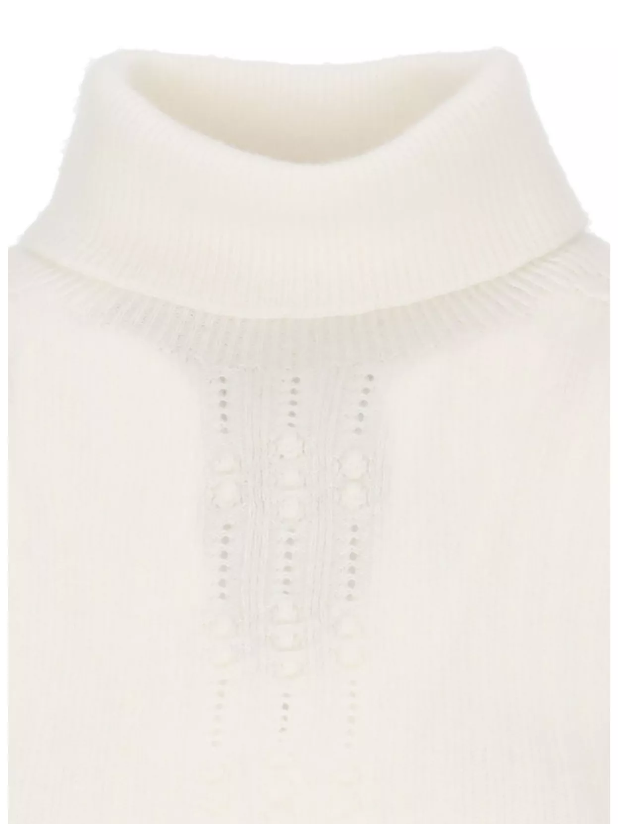 Vanise' Ribbed Turtleneck Cropped Knitwear Top
