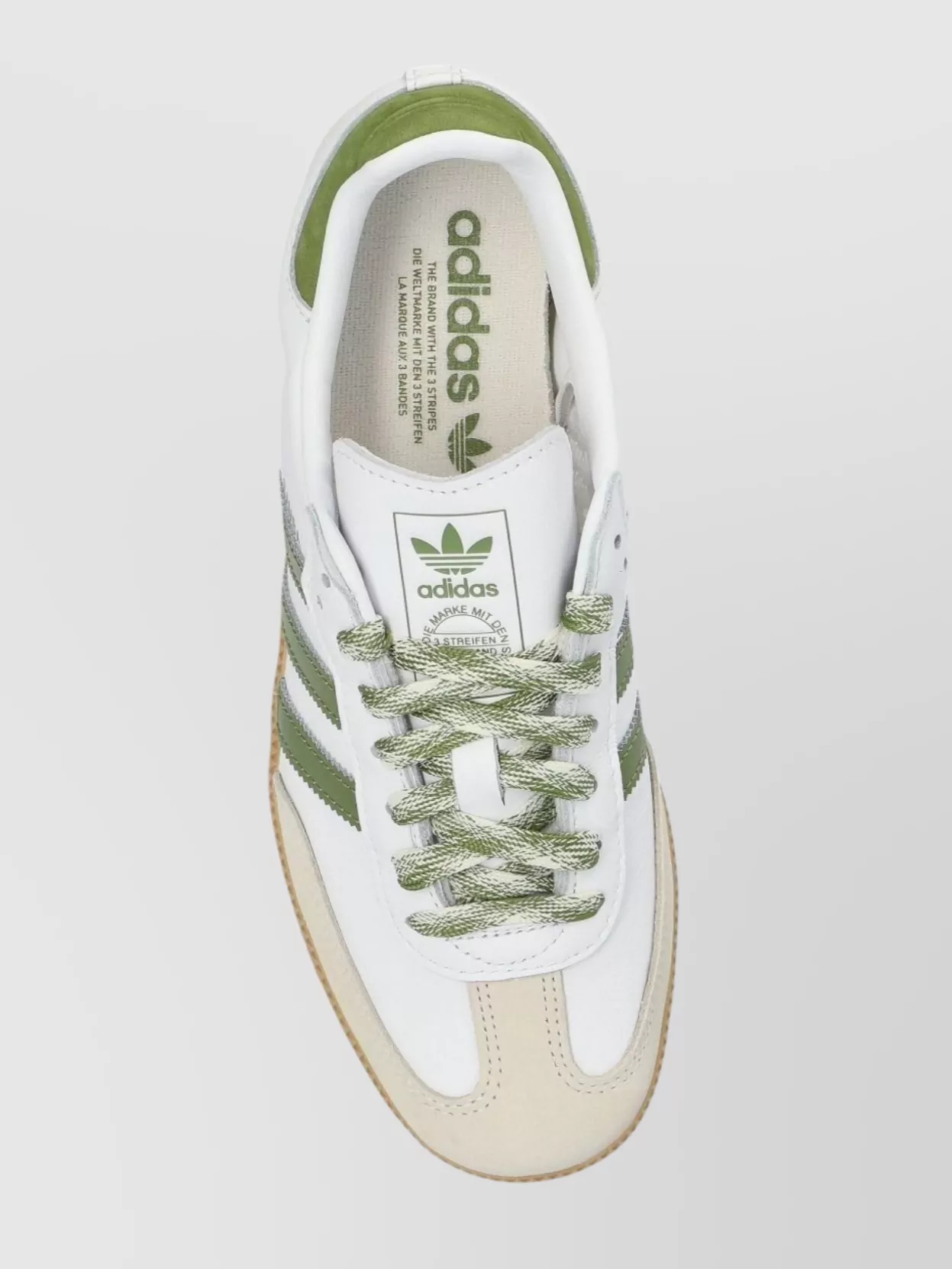 Adidas Leather Sneakers With Textured Sole And Signature Stripes