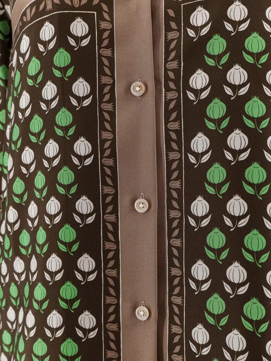 Tory Burch Silk Printed Pyjama Shirt