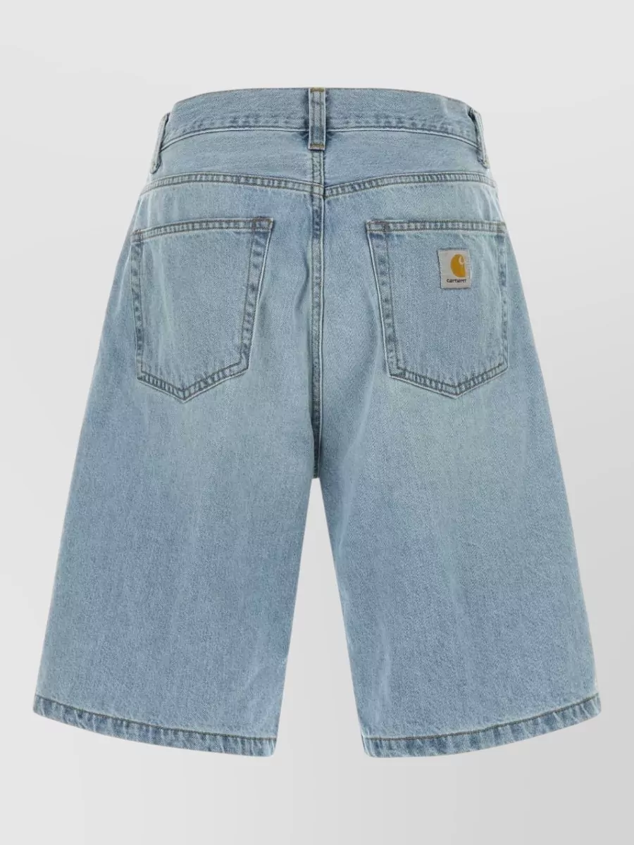 Carhartt Wip Denim Regular-Waist Wide-Leg Bermuda Shorts