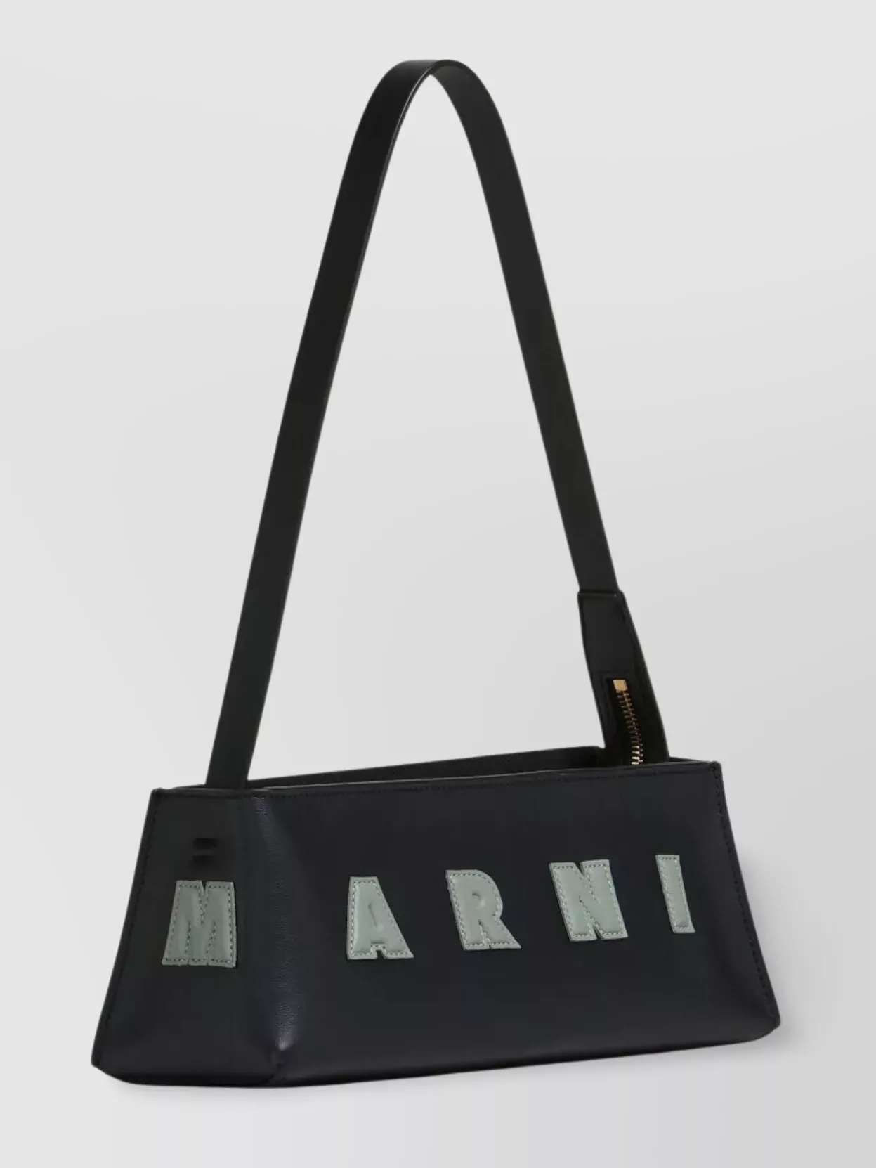 Marni Rectangular Leather Baguette Shoulder Strap