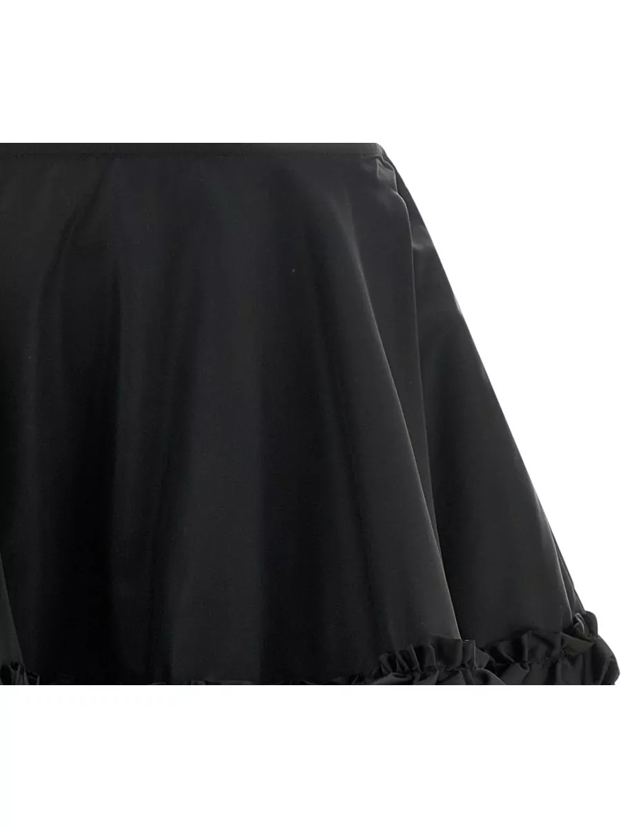 Ganni Nylon Frilled Mini A-Line Skirt