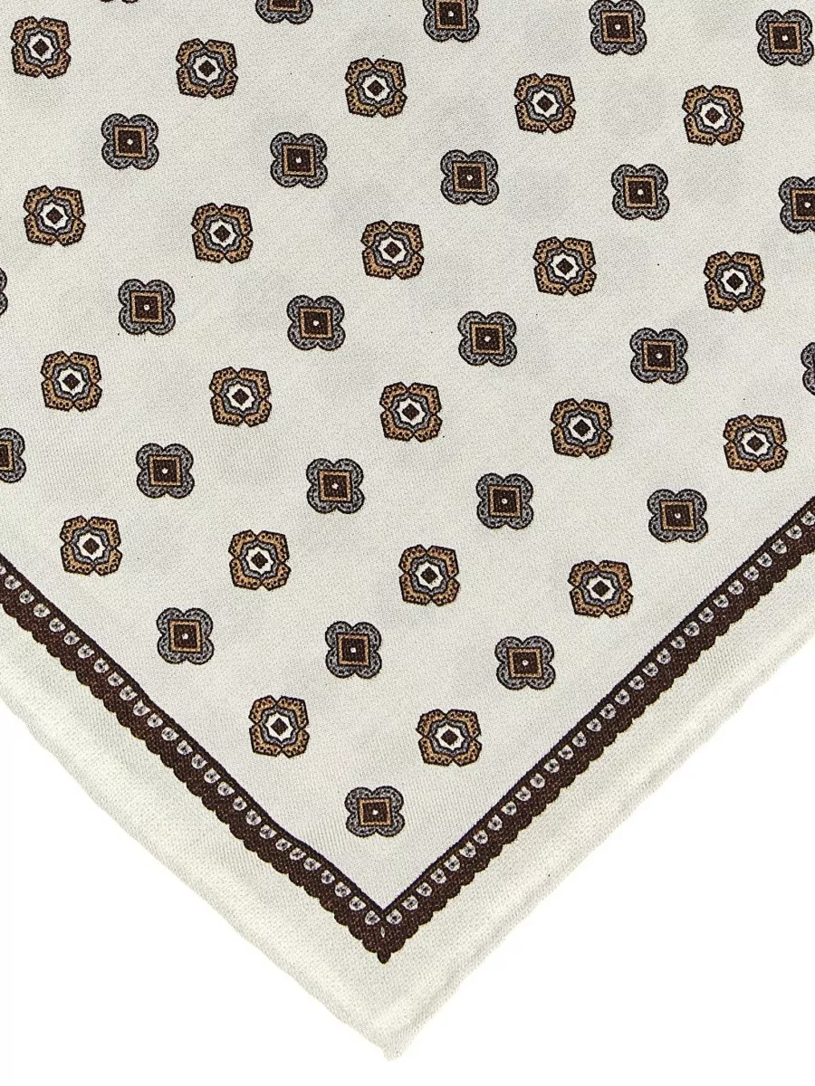 Brunello Cucinelli Silk Printed Pocket Square