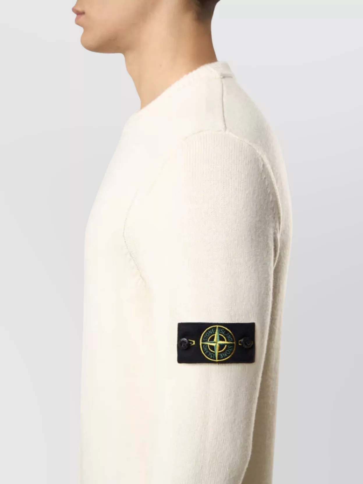 Stone Island Logo Sweater Ribbed Finish