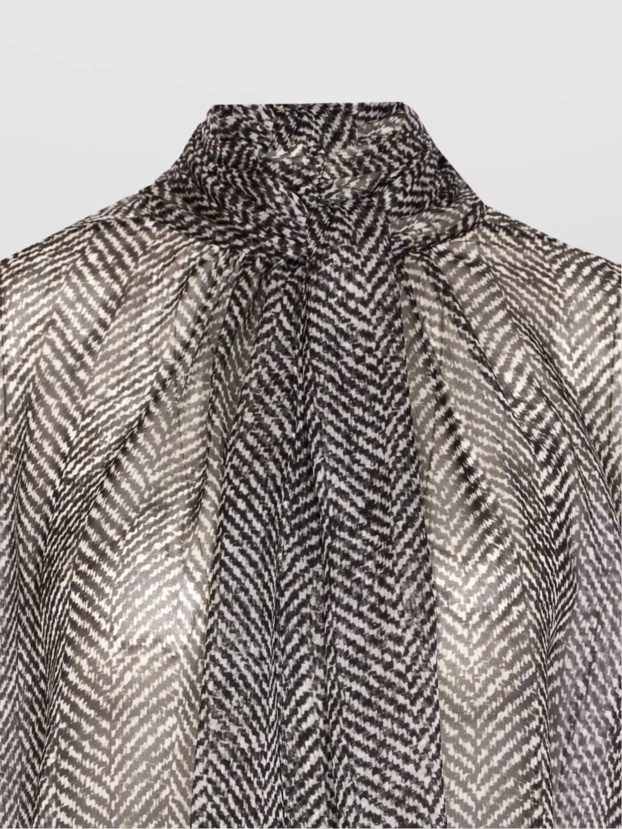 Dolce&Gabbana High Neck Sheer Fabric Bow Detail