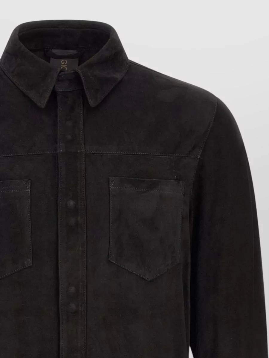 Giorgio Brato Suede Leather Shirt Jacket
