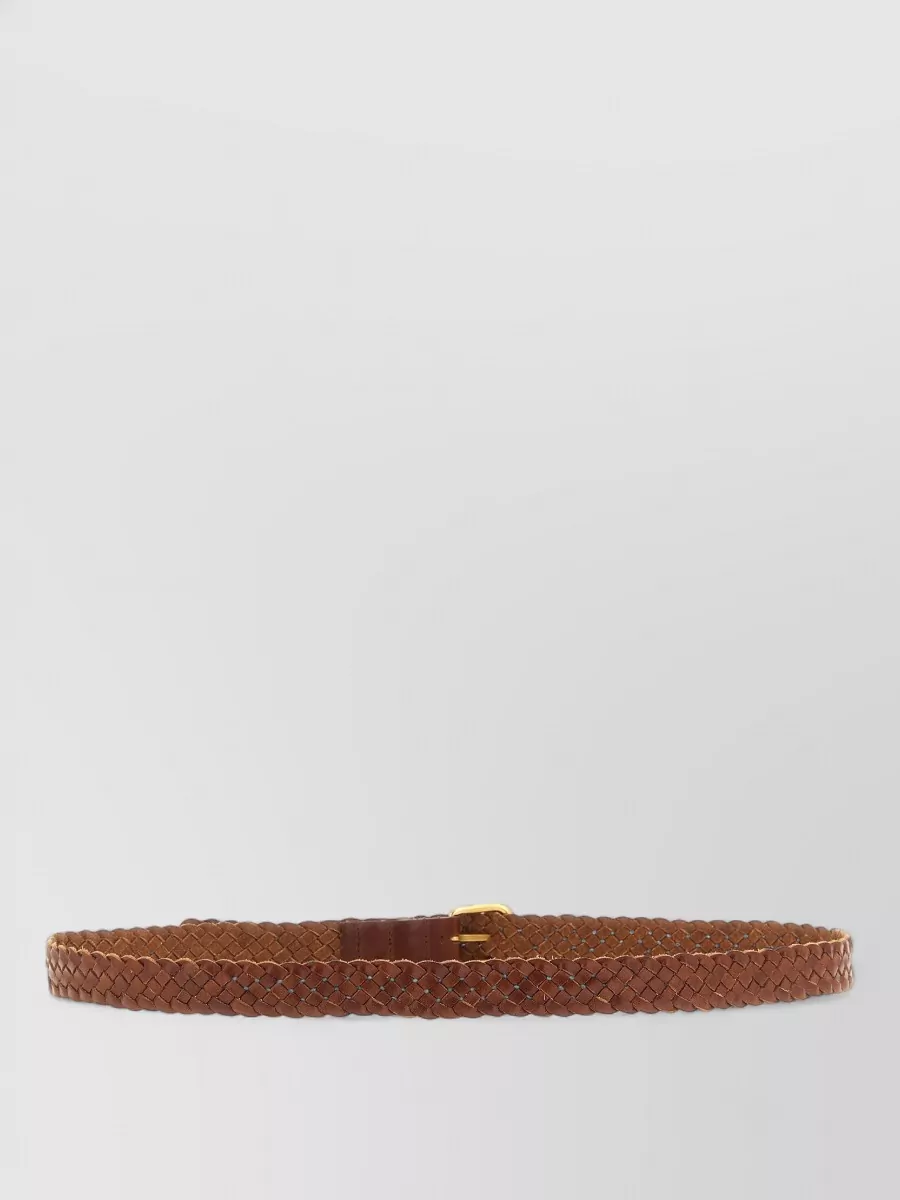 Saint Laurent Leather Braided Belt