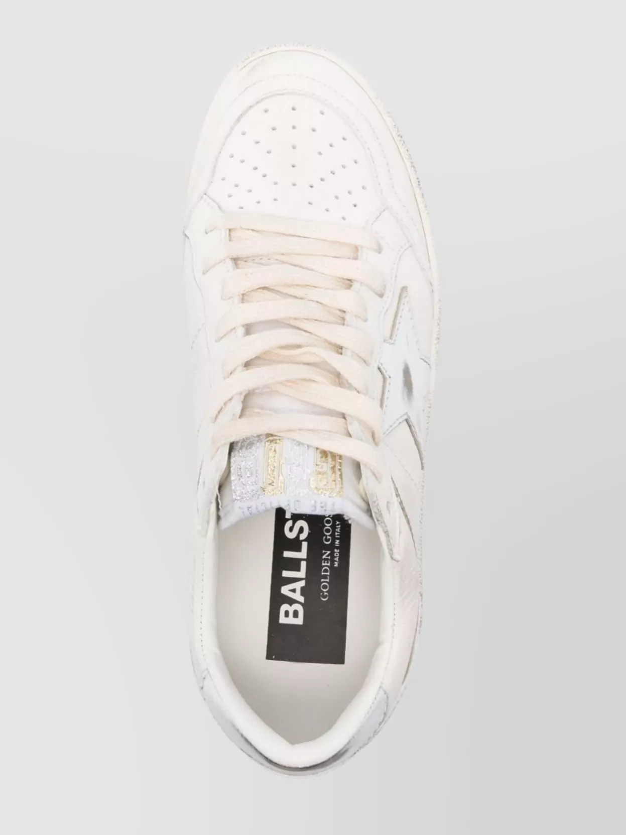 Golden Goose Low Top Sneakers With Rubber Sole And Metallic Accents