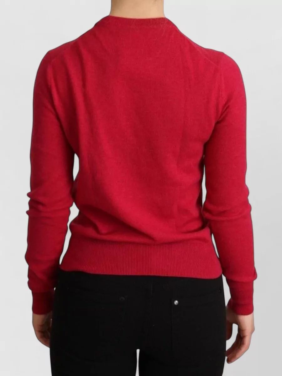 Dolce&Gabbana Cashmere Wool Embroidered Pullover Sweatshirt