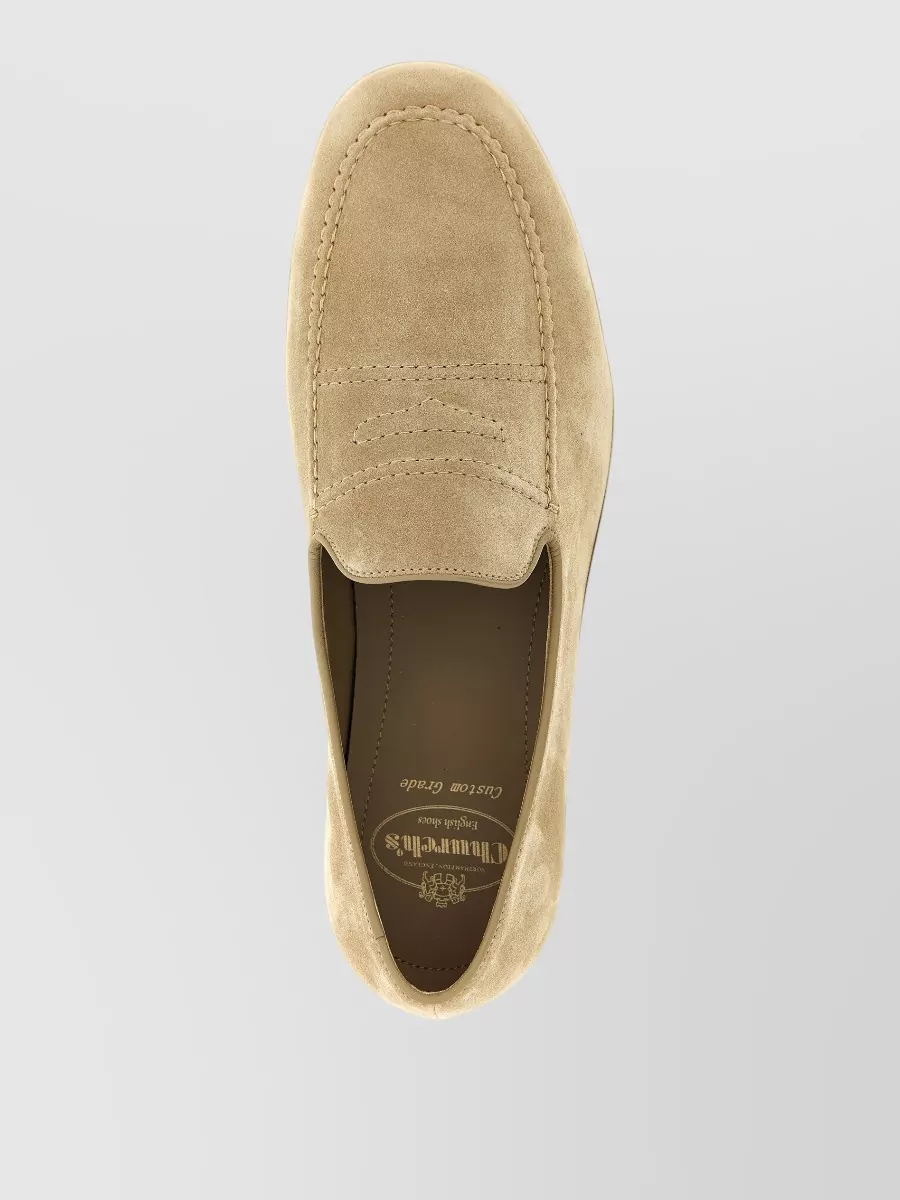 Church's Suede Loafers Round Toe Rubber Sole