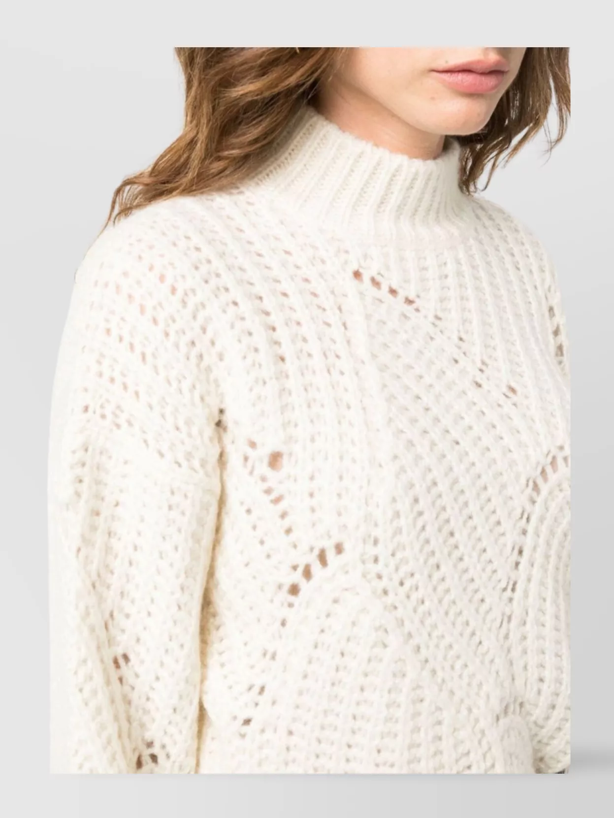 Agnona Knitwear With Balloon Sleeves And Chunky Knit