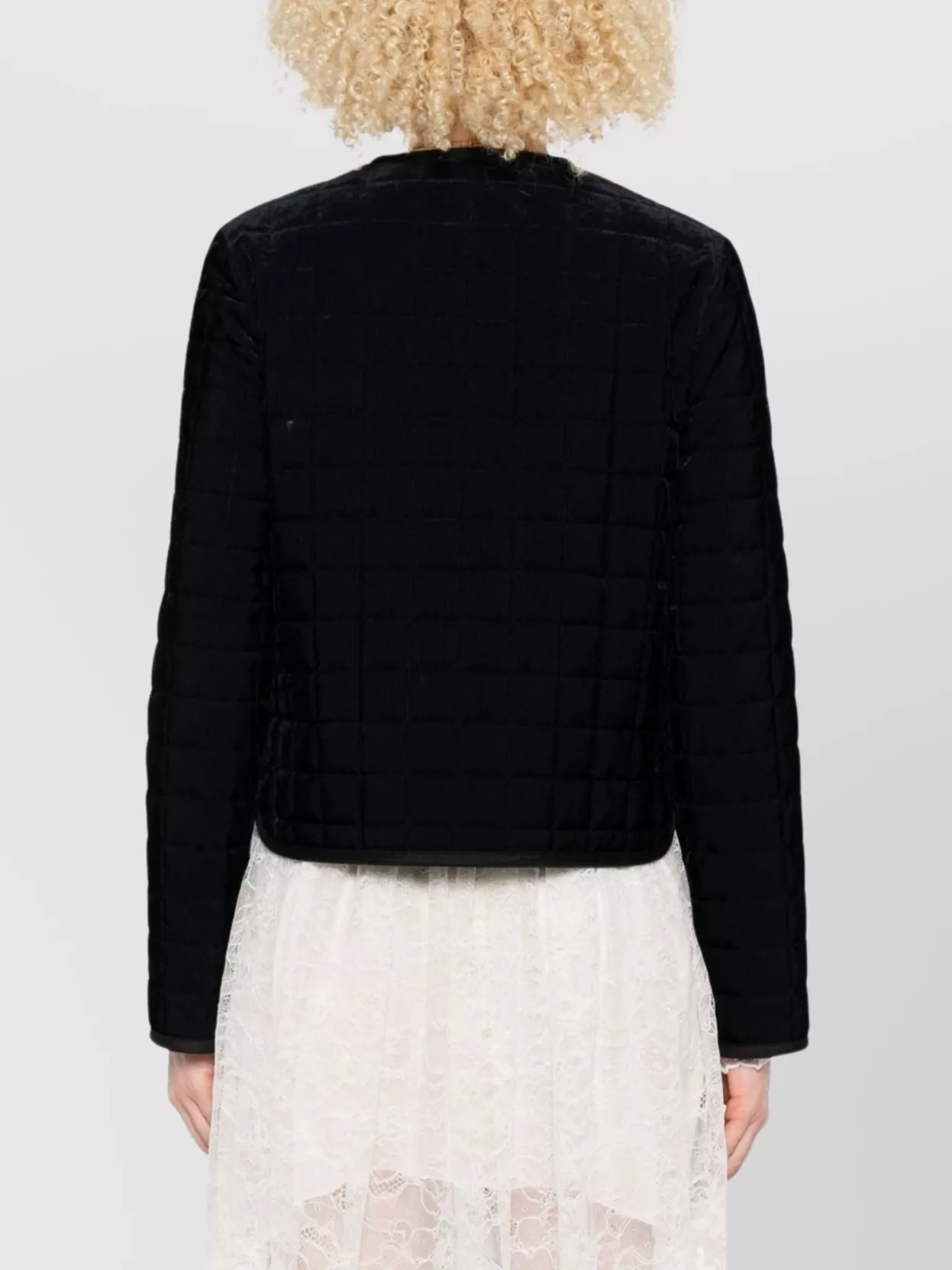 Forte Forte Short Quilted Jacket With Round Neck And Pockets
