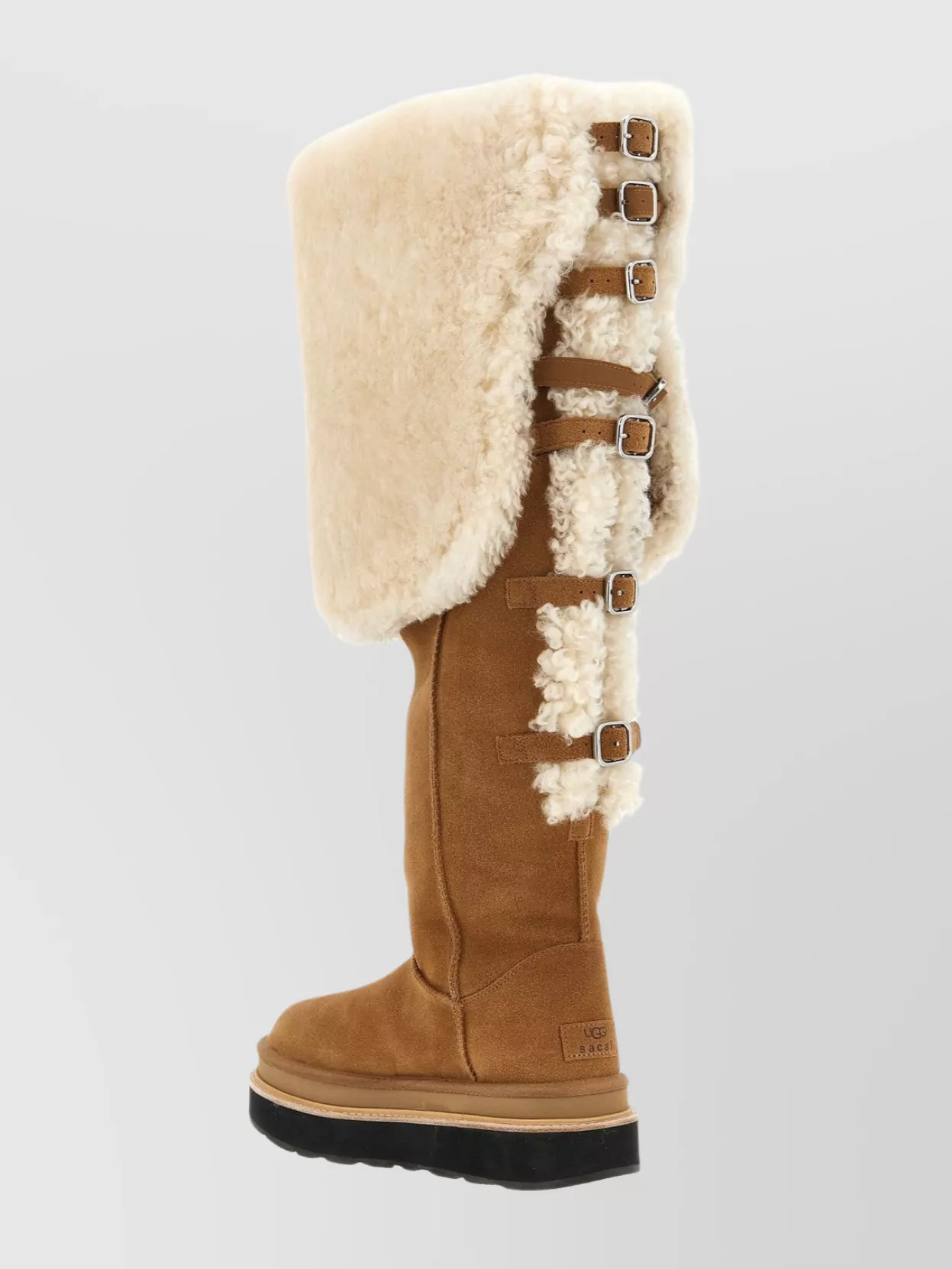 Ugg Sacai Platform Knee High Fur Trim Boots