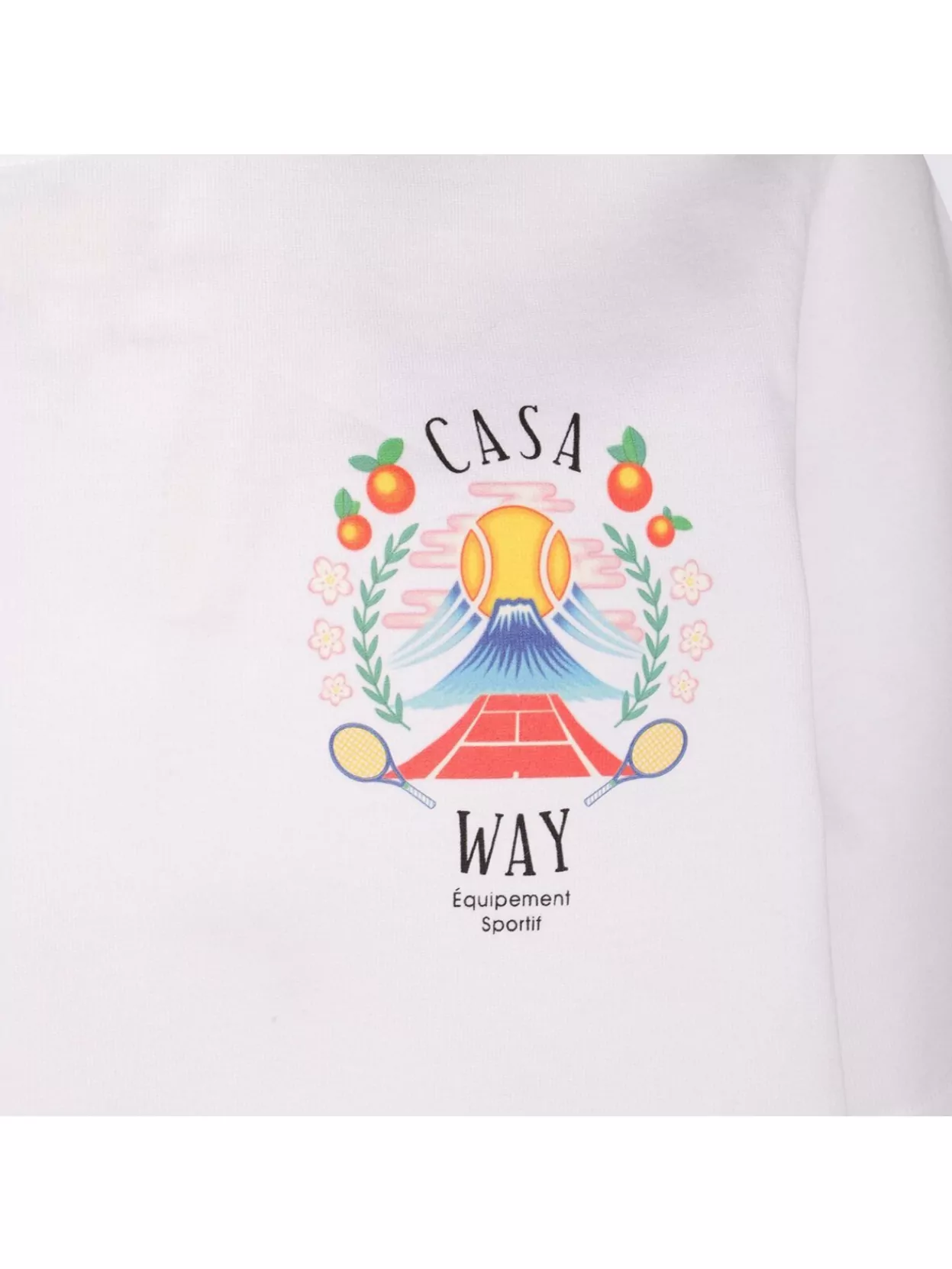 Casablanca T-shirt Girocollo Con Logo Sul Fronte In Cotone Bianca Uomo In White