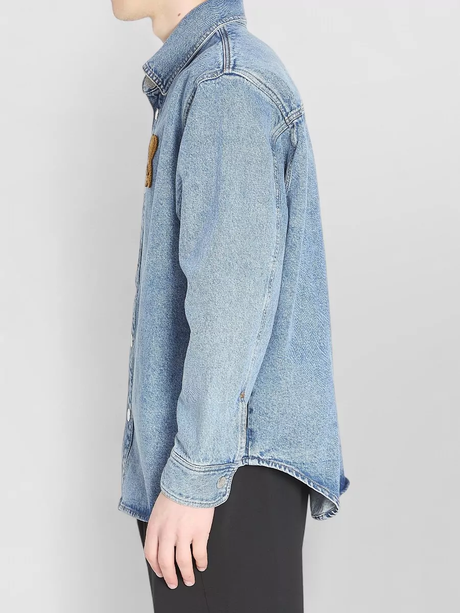 Ami Paris Denim Oversized Shirt Jacket
