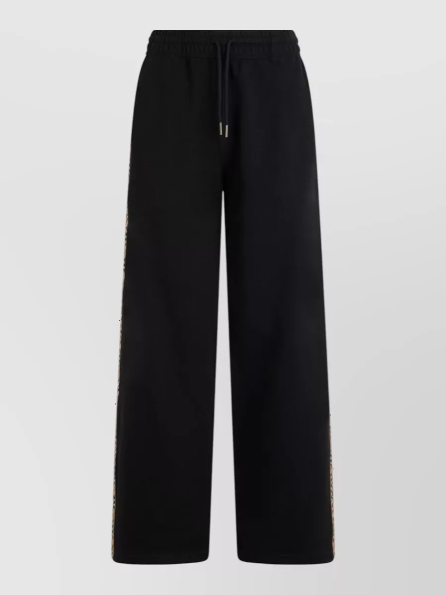Burberry High-rise wide-leg cotton trousers