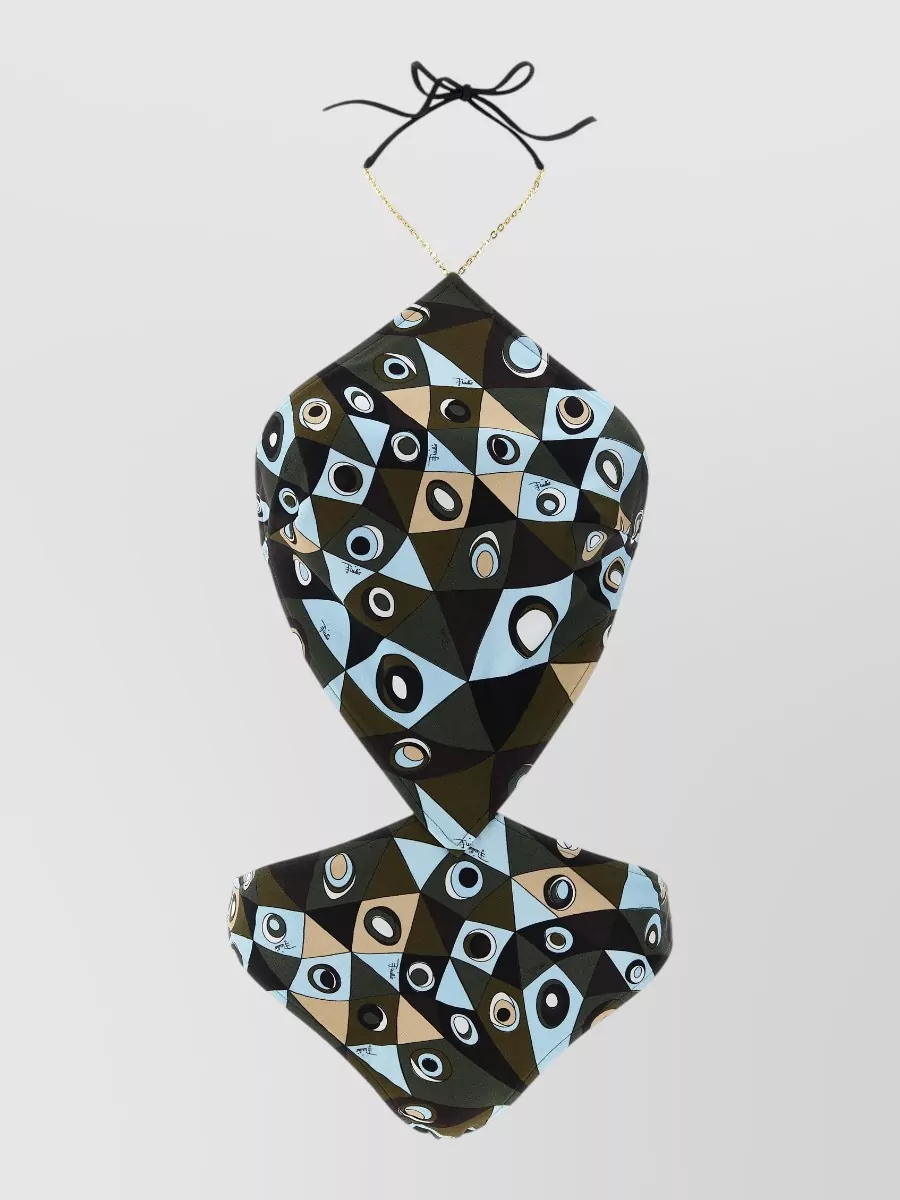 Pucci Printed Cutout Trikini