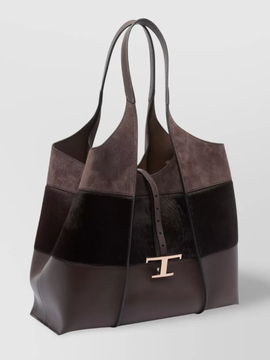Tod's Block Design Tote Bag With Dual Handles