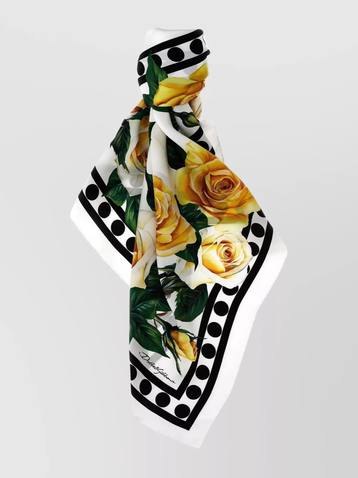 Dolce & Gabbana 'floral Border Roses' Scarf