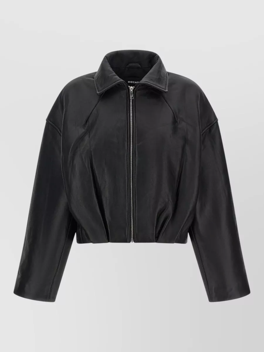 Rotate Birger Christensen leather boxy jacket