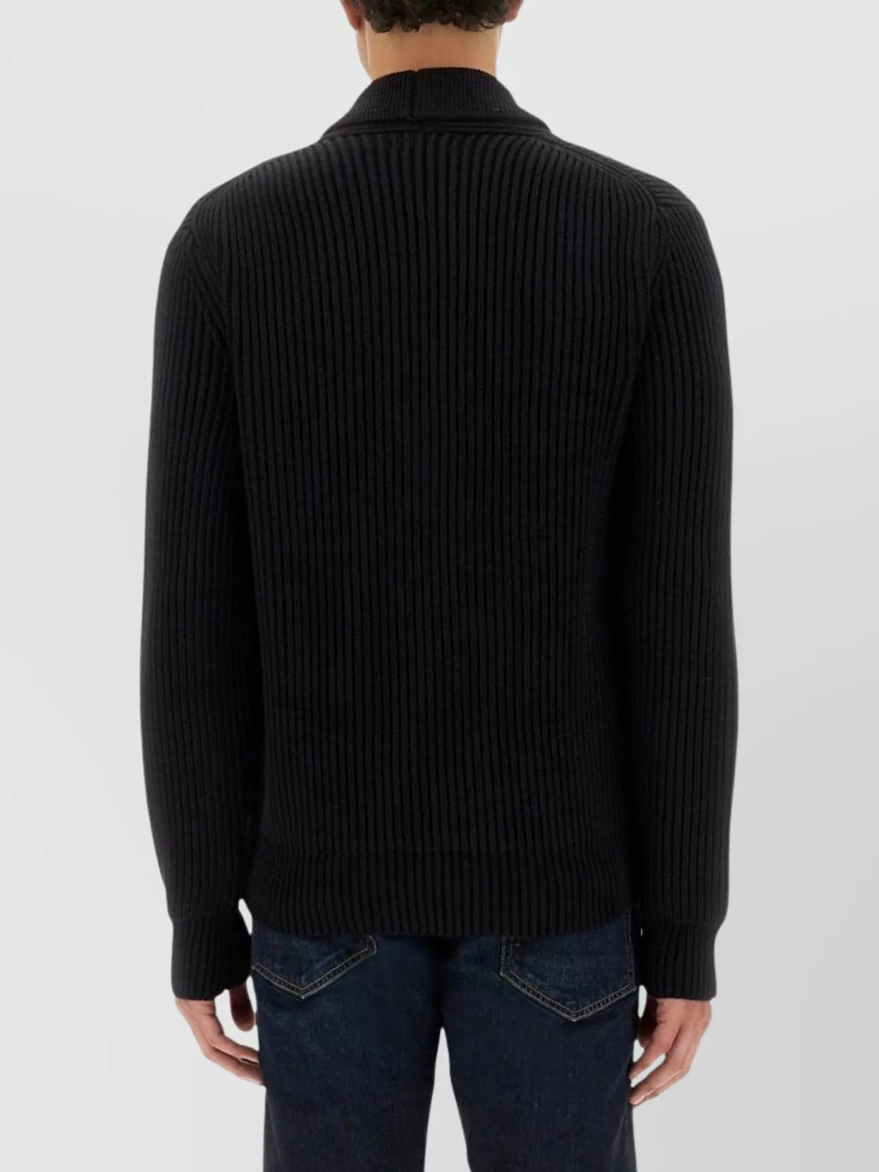 Tom Ford Shawl Collar Double-Breasted Front Pockets Ribbed Texture