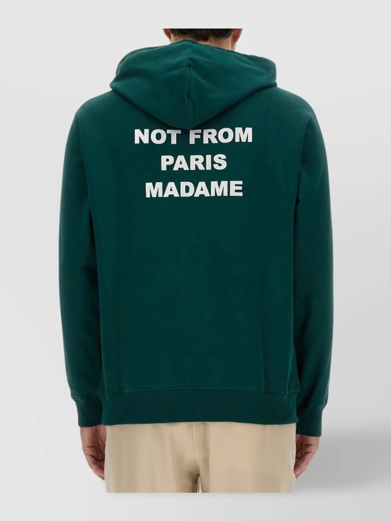Drôle De Monsieur Graphic Print Hooded Sweatshirt With Front Pocket