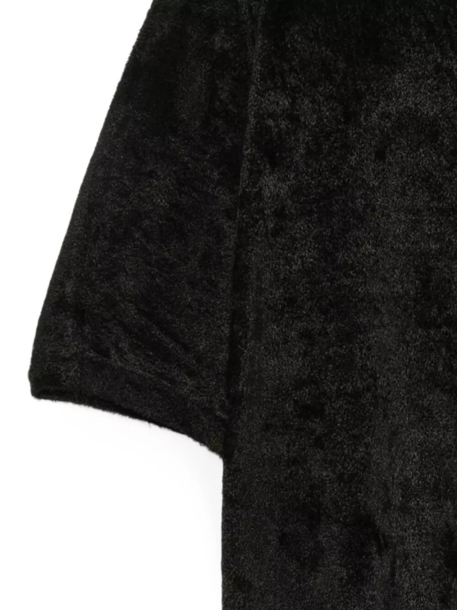 Semicouture Viscose Turtleneck Short-Sleeve Sweater