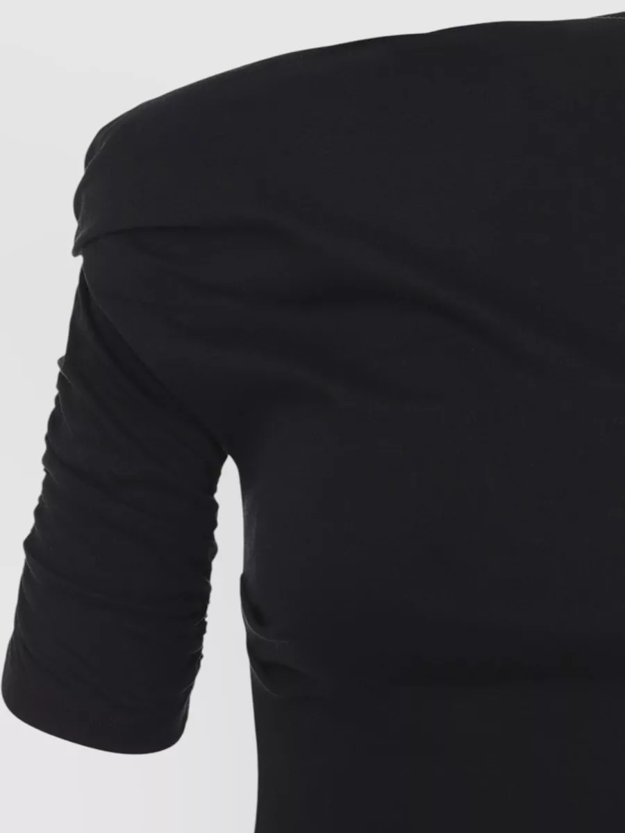 Jacquemus Asymmetric Draped Mini Dress Single Sleeve