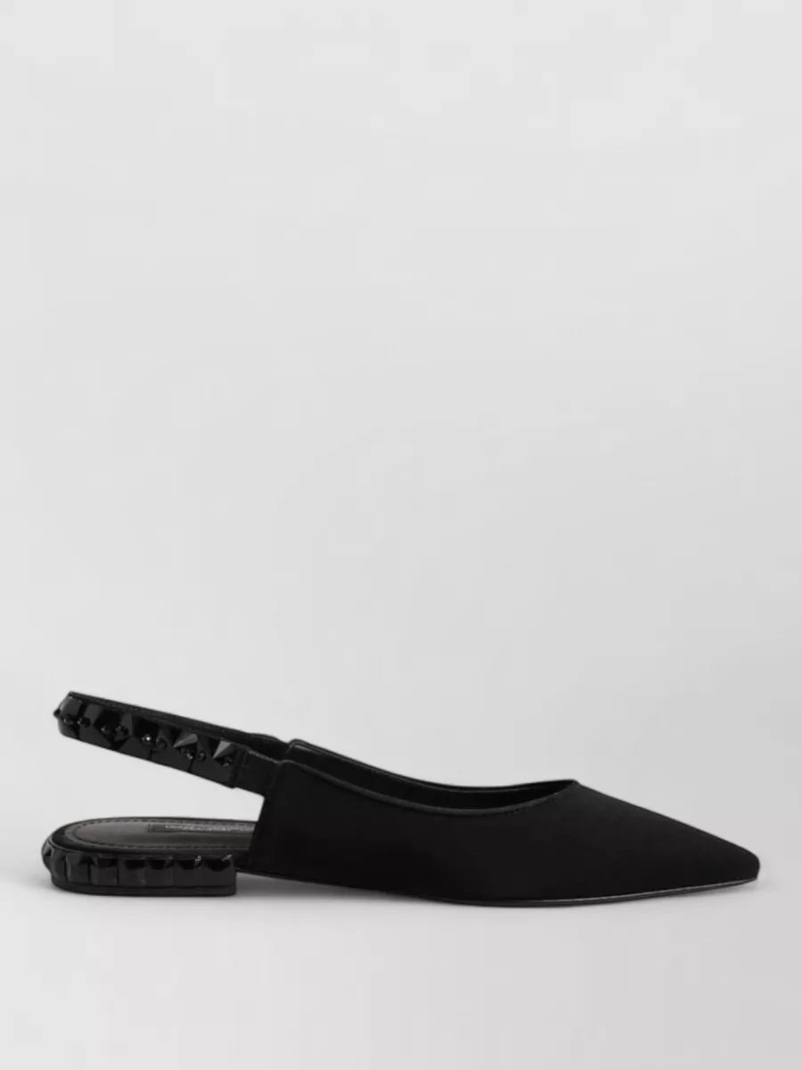 Dolce&Gabbana Silk Crystal-Embellished Slingback Sandals