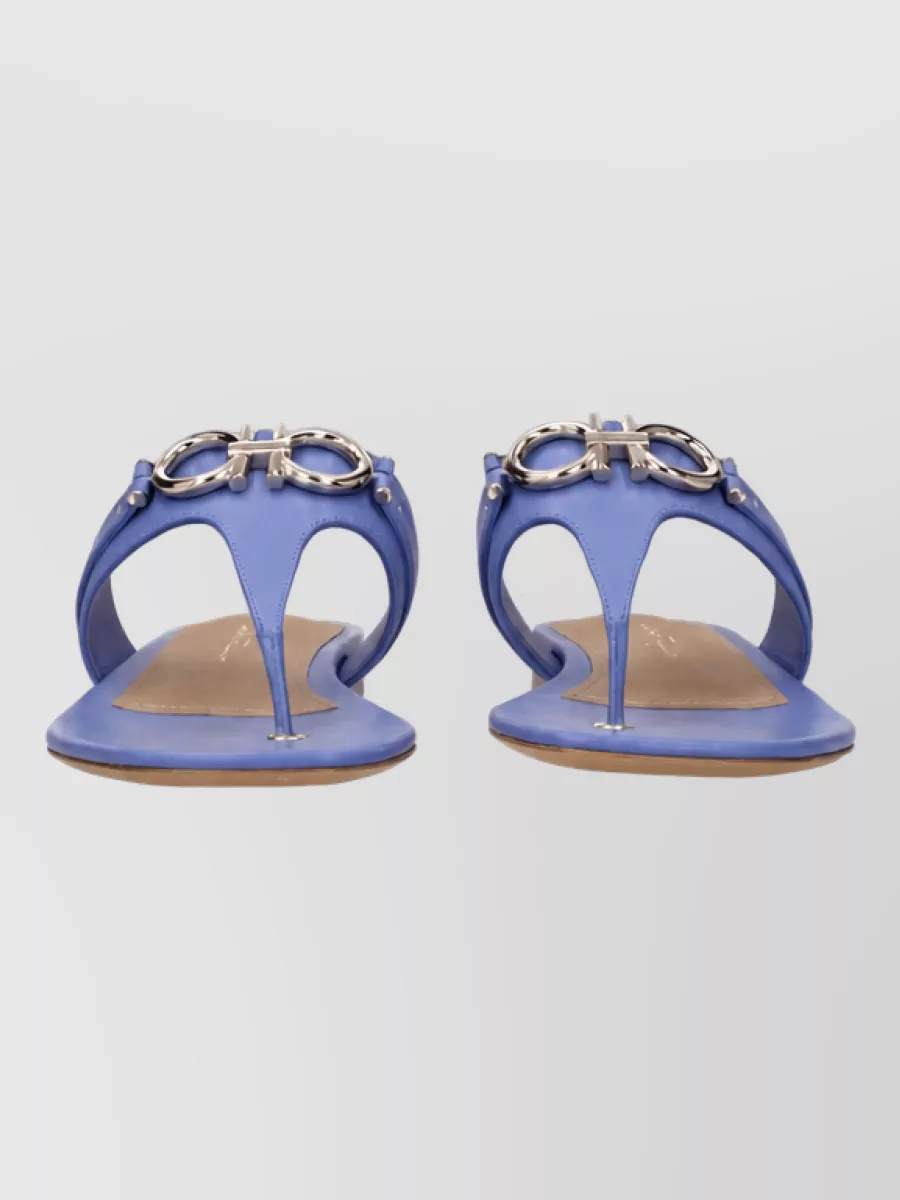 Ferragamo Leather Thong Sandals