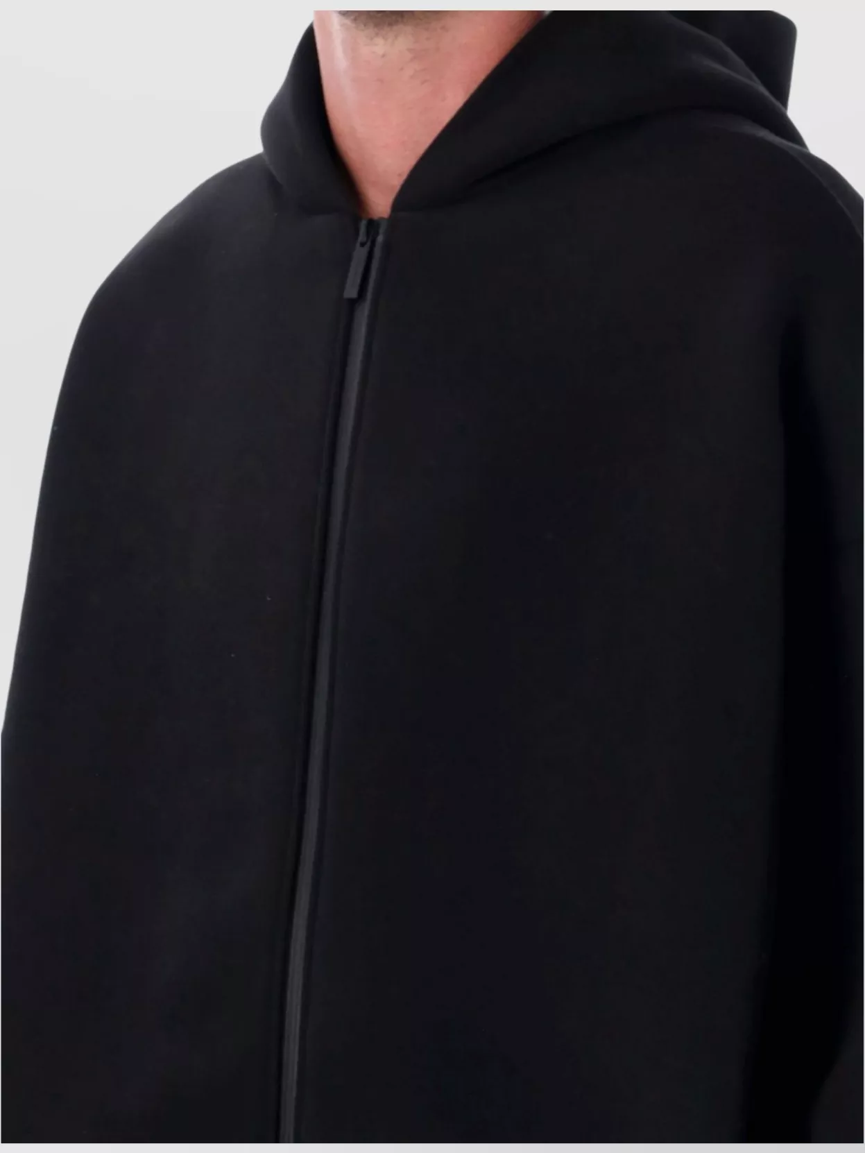 Fear Of God Oversized Zip Hoodie Embossed Detail